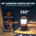 thumbnail image 3 of VEVOR LED Camping Lantern, All-in-one, 1000LM, 360° Illumination, 4 Lighting Modes, Battery Powered Light, Outdoor Robust Flashlight, Built to Last Li, 3 of 6
