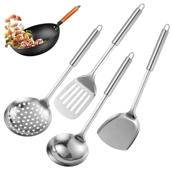 Cooking Utensils Set, 304 Stainless Steel Heat Resistant for Chef, Utensils