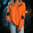thumbnail image 2 of mgoYE Halloween Womens Clothing T Shirts for Women Casual Western Graphic Pullover Tops Hoodies Tees Cowgirls Country Outfits(Orange,XL), 2 of 5