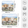 thumbnail image 2 of Ryvnso Highland Cattles Daisy Floral Dish Drying Mat for Kitchen Countertop 18x24 Large Dish Pad Drainer Rack Dish Sink Mats, 2 of 7