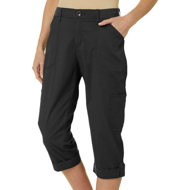 Lee Petite Flex-To-Go Solid Relaxed Fit Cargo Capris 
