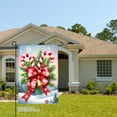 thumbnail image 2 of JOOCAR Christmas Candy Cane and Holly Garden Flag with Red Bow and Bell for Winter Christmas Home Outdoor Garden Yard Door Decor 12x18 inch, 2 of 5