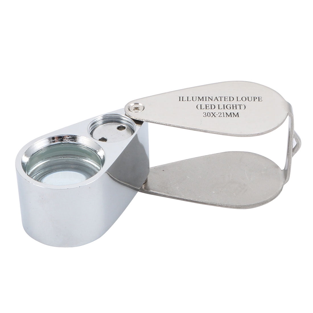 Portable Folding Loupe Magnifier Magnifying Eye Glass Lens 30x W Light 0671