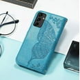 thumbnail image 6 of Designed for Galaxy A14 5G Phone Case Wallet,Women Flip Folio Cover with Credit Card Holders Butterfly Embossed PU Leather Kickstand Wrist Strap Purse Case for Samsung A14 5G 6.6 inch (Blue), 6 of 14