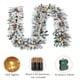 thumbnail image 4 of Christmas Flocking Rattan 180CM/71IN With 30 Lights Snow Rattan Pinecone Red Fruit Mixed Christmas Decorations Artificial Encryption Falling Snow Rattan, 4 of 8
