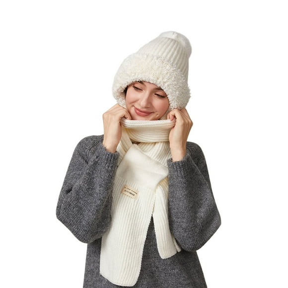 TBWNWG Foulard Chapeau Résistant au Froid Automne et Hiver Ensemble Chaud Tricoté pour Cyclisme en Plein Air, Tailles Uniques