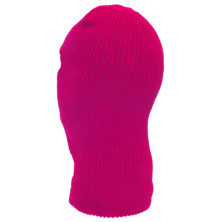 TopHeadwear 3-Hole Ski Face Mask Balaclava, Hot Pink