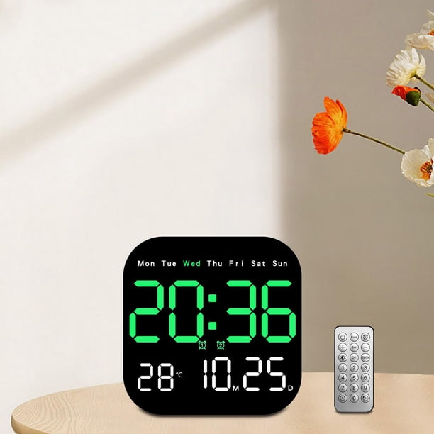 Reloj despertador digital Macarena Reloj de escritorio Control remoto para mesa Pared Dormitorio