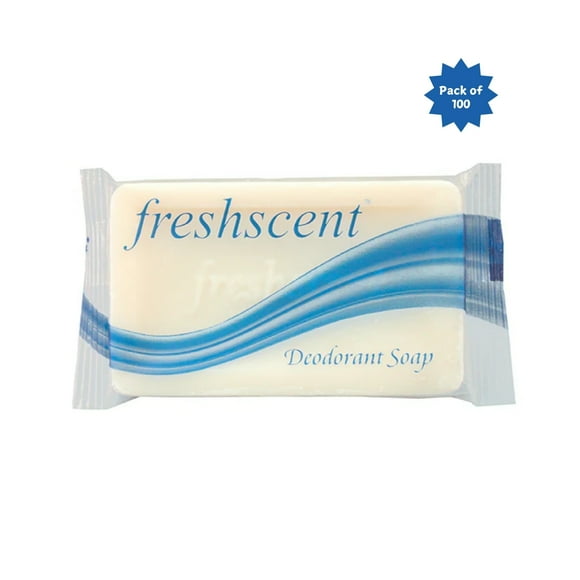 Freshscent Deodorant Body Soap Bars 1.0 oz vegetable based ind. wrapped 28.5gm 100/ Pack