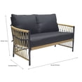 thumbnail image 3 of Better Homes & Gardens Lilah Outdoor Wicker Loveseat, Black, 3 of 9