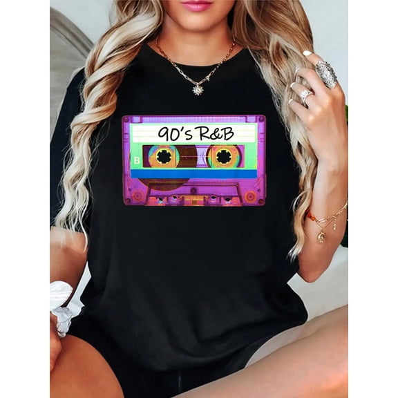 90's R&B T-Shirt Women's Men's Graphic Tee Casual Tops
