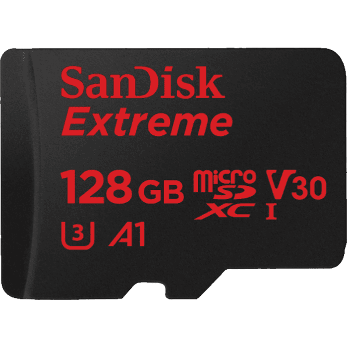SanDisk Extreme 128GB microSDXC UHS-I Card with Adapter SDSQXVF-128G-GN6MA 