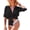 Black-2, variant on Womens Swiss Dot Oversized Shirt Dress Swimsuit Cover Up Long Sleeve Beach Cover-ups One Size