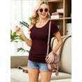 thumbnail image 3 of Yawrut Women's Short Sleeve Side Pleated Waist Classic Maternity T-shirt, 3 of 5