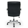Kingfisher Lane Leather Executive Office Chair in Black