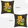 thumbnail image 7 of Velvet Decorative Throw Pillow Covers Set of 2, Soft Square Cushion Cover with Invisible Zipper Brown GamePad Gamer Zone Stickers Printing, 20"x20", 7 of 7