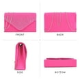 thumbnail image 5 of Dasein Ladies Frosted Satin Evening Clutch Purse Bag Crossbody Handbags Party Prom Wedding Envelope, 5 of 9