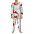 thumbnail image 3 of Sikiie Koi Fish Corals,Spring Summer Mens Pajama Set, Soft Warm Long Sleeve Sleepwear, Cozy Button-Down Pjs for Men-Medium, 3 of 7