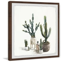 Greeny Succulents Framed Painting Print