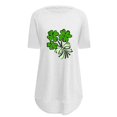 thumbnail image 3 of Pxiakgy Vente Chaude! T-Shirt Trèfle de la Saint-Patrick pour Femmes Chanceux Irlandais Manches Courtes T-Shirt Graphique Trèfle Mode Décontractée Col Rond Manches Courtes Imprimé Blanc m, 3 of 6