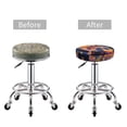 thumbnail image 5 of Round Bar Stool Seat Covers, Colorful Gecko Jungle Art Elastic Round Chair Cover Stool Seat Slipcover Bar Stool Cushions Round Pad for 12-14 inch, 5 of 7