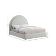 thumbnail image 3 of Meridian Furniture Milo Cream Fabric King Bed, 3 of 7