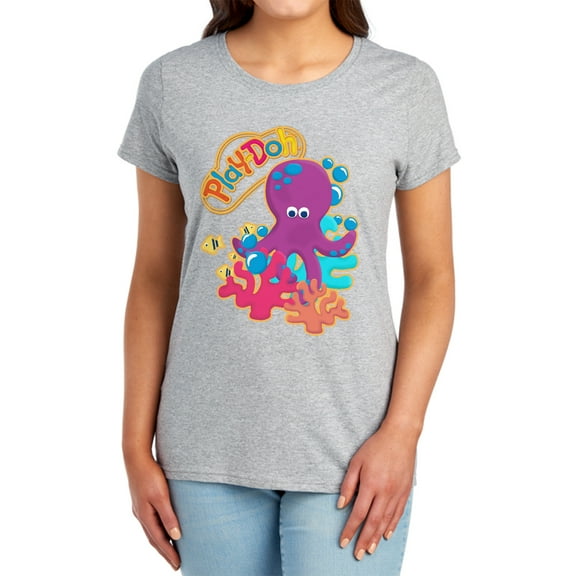 Play Doh Under The Sea Women's T Shirt, Athletic Heather, Small