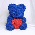 thumbnail image 7 of Rose Teddy Bear, 10 inch Embrace Love Flower Bears, Artificial Foam Floral Gifts for Valentines Day Mothers Day Christmas Wedding Anniversary Birthday Home Bedroom Office Decor (Blue), 7 of 7
