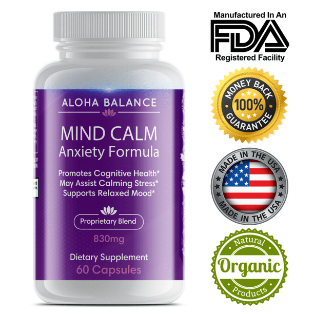 Mind Calm Anxiety and Stress Relief Organic Formula Vegan