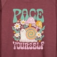 thumbnail image 3 of Instant Message - Pace Yourself Snail - Women's Lightweight French Terry Long Sleeve Shirt, 3 of 6