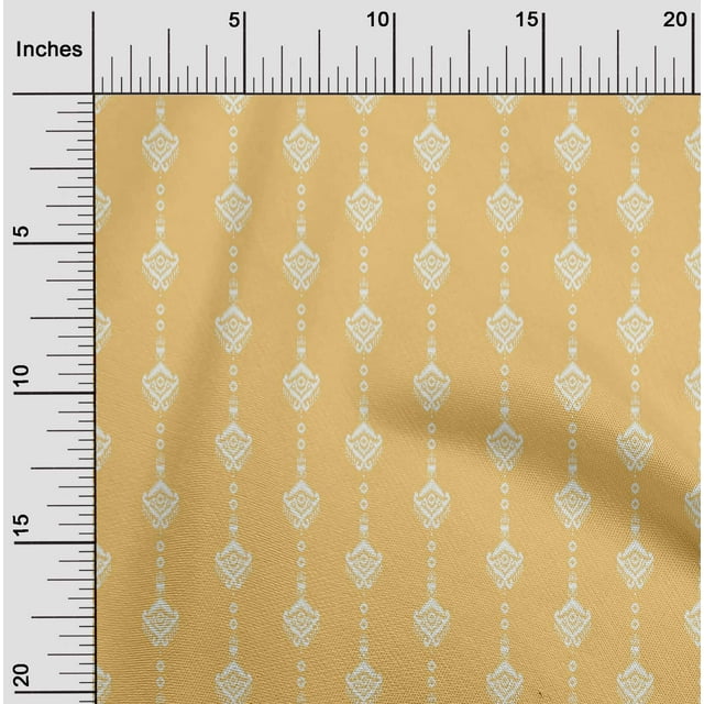 oneOone Georgette Viscose Fabric Ethnic Ikat Printed Craft Fabric BTY 42 Inch Wide