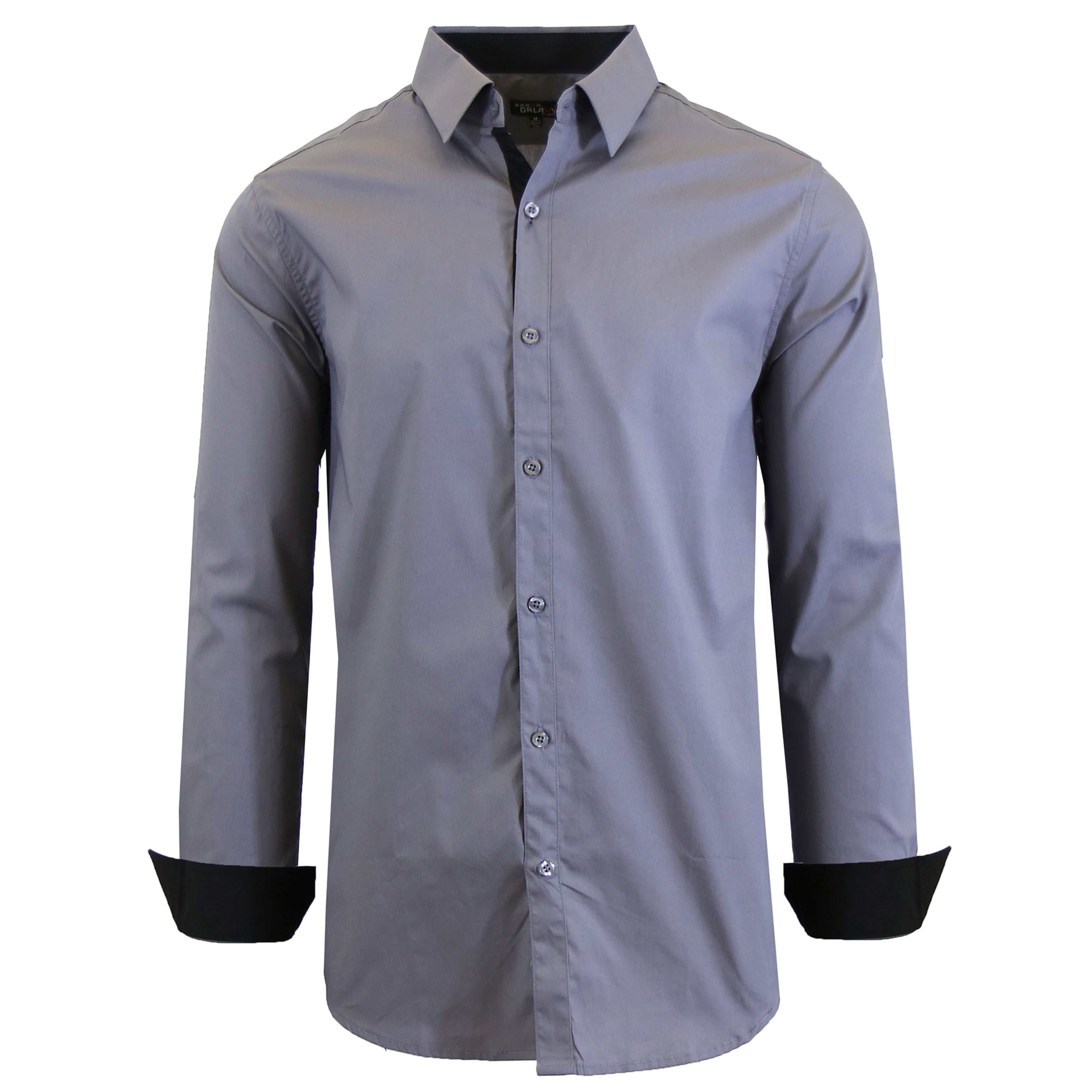 Men's Long Sleeve Stretch Cotton Dress Shirts