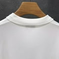 thumbnail image 4 of MIXUE Shirts For Men Summer Knitted Solid Color Lapel Short Sleeve Loose Pullover Tops Tee Shirts Daily-Wear,White,XXL, 4 of 7