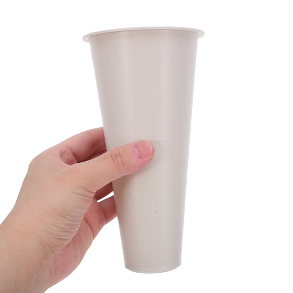 LOLIPPYY 6Pcs Plastic Grave Flower Holder Beige Vase for Cemetery Memorial Floral Arrangements