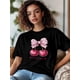 thumbnail image 2 of Women's T-Shirt,Short Sleeve Tee Shirts Casual Tops Valentine's Day Cherry Bow Crewneck T Shirt for Women, 2 of 8