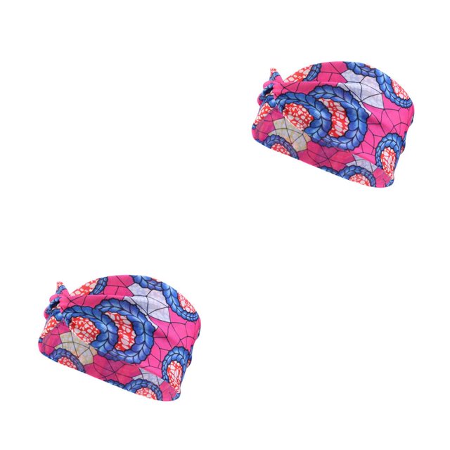 Jumpingount Diadema de ganchillo con estampado Floral, banda para la cabeza, banda para el sudor Flexible, envoltura elástica, accesorios para el Type3 NO3