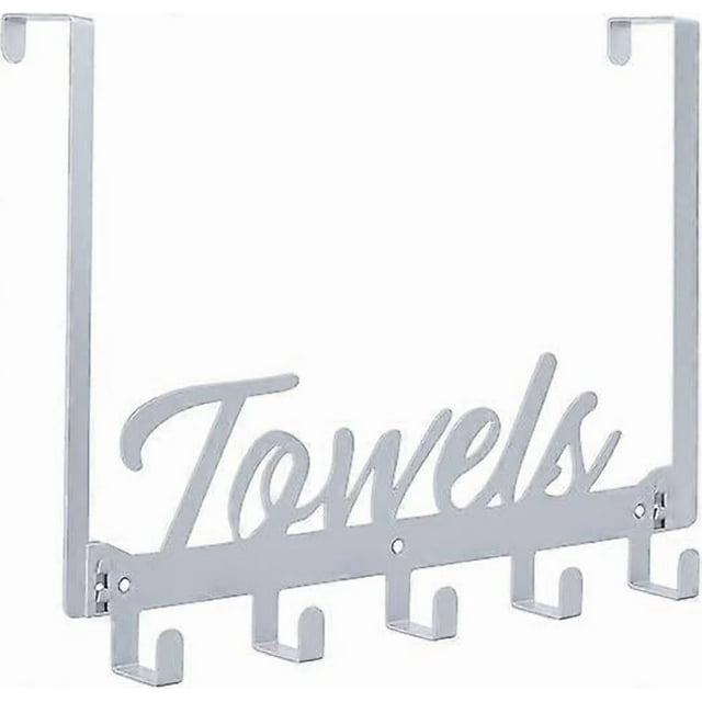 Over the Door Hook,Hanger,Heavy Duty,Wall Mounted Towel Rack/Hook with 6 Hooks for Bedroom,Bathroom,Kitchen,Bag,Hat