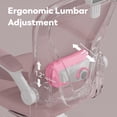 thumbnail image 6 of Ninecer Ergonomic Mesh Office Chair with Memory Foam Seat, Computer Desk Chair with Adjustable Lumbar Support & 3D Headrest, 90°Flip-up Arms, Pink, 6 of 9