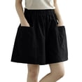 thumbnail image 2 of Women's Shorts Plus Size with Pockets Summer Loose Casual Straight Leg Cargo Shorts, 2 of 7