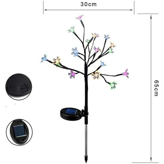 EpicGadget Solar Flower Fairy Light, Colorful Stainless Steel Solar Path Lights for Outdoor Landscape Lighting, Patio, Yard, Walkway, Driveway, Garden (Colorful) (1 Piece)