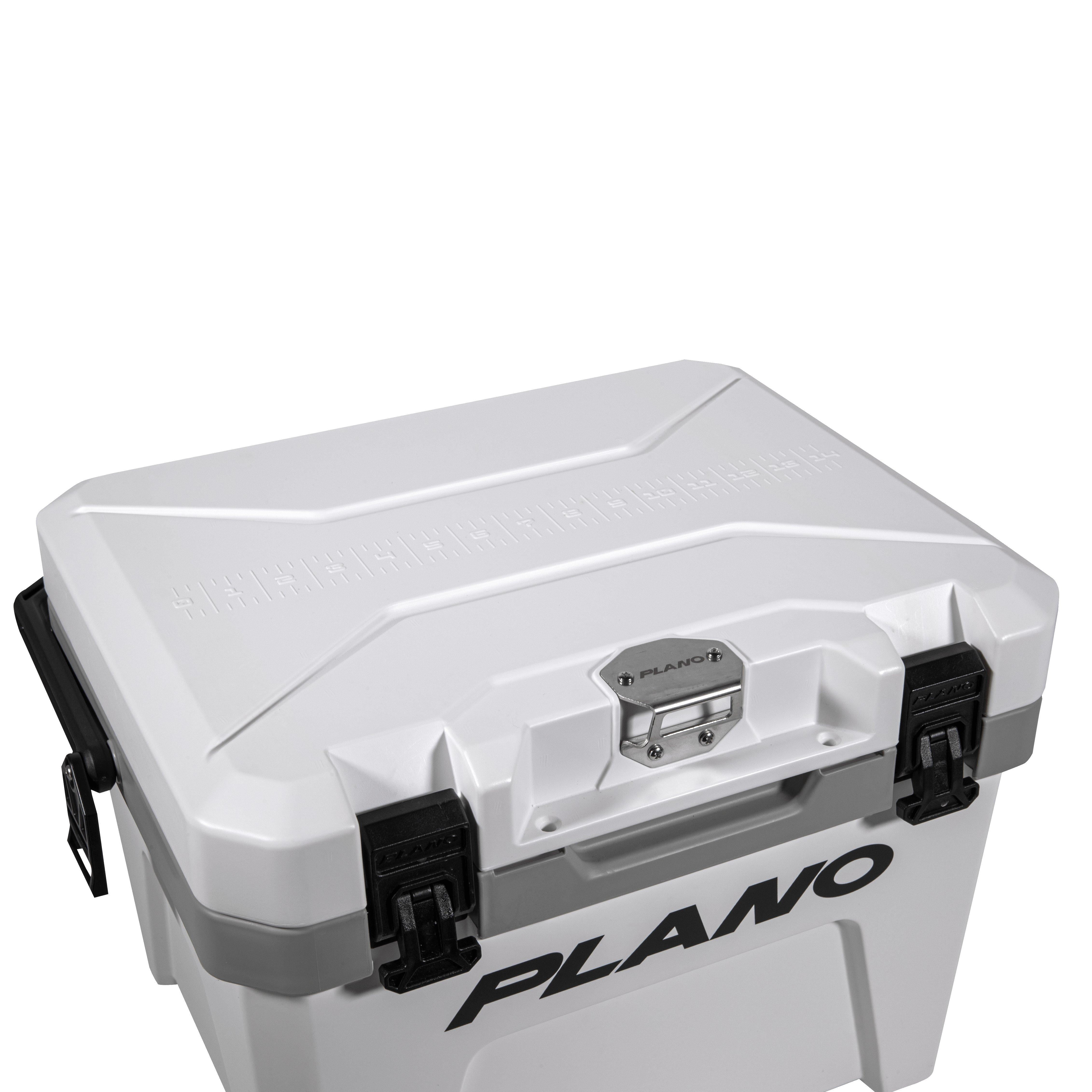 Plano Frost 21 Quart Heavy Duty Cooler w/ Built In Bottle Opener and Dry Basket, White