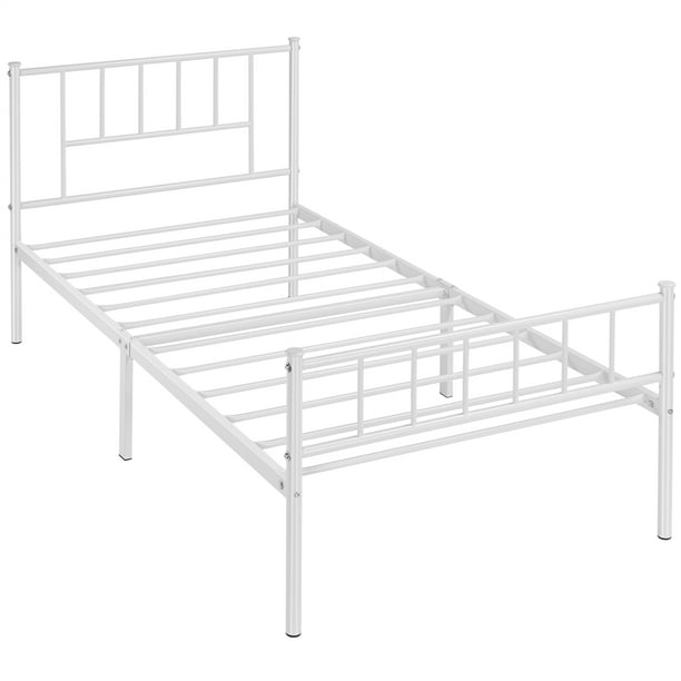 Smilemart Metal Bed Frame With, Vasagle Full Size Metal Bed Frame With Headboard Footboard White