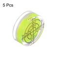 thumbnail image 3 of 5 Packs Round Bubble Level 32x12mm Mini Circular Bullseye Spirit Levels for Leveling Camera Tripod Telescope, Lime, 3 of 6