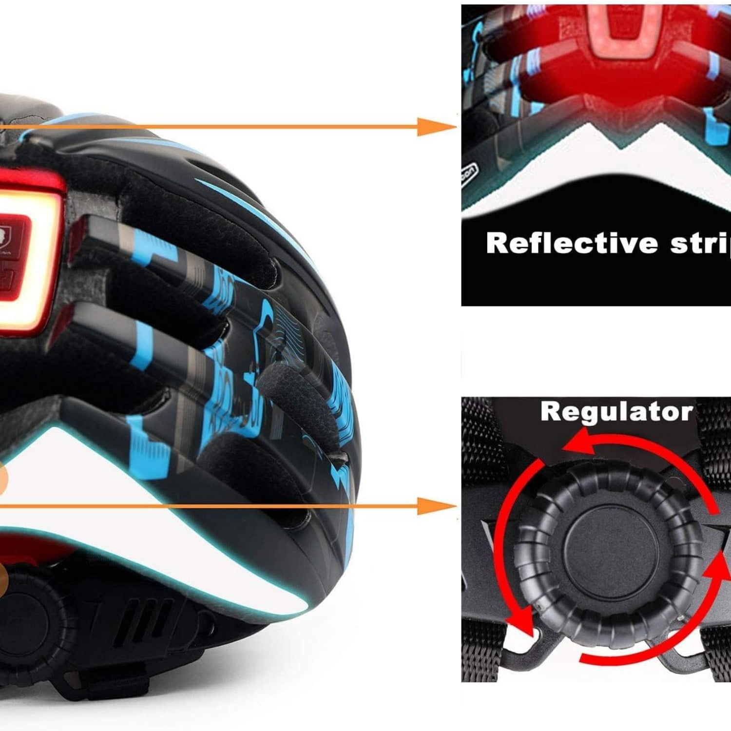 Bike Helmet with USB Rechargeable Light & Detachable Magnetic Goggles UV Protective, Bicycle Helmet Men Women Mountain Road Adjustable Adult Cycling Helmet