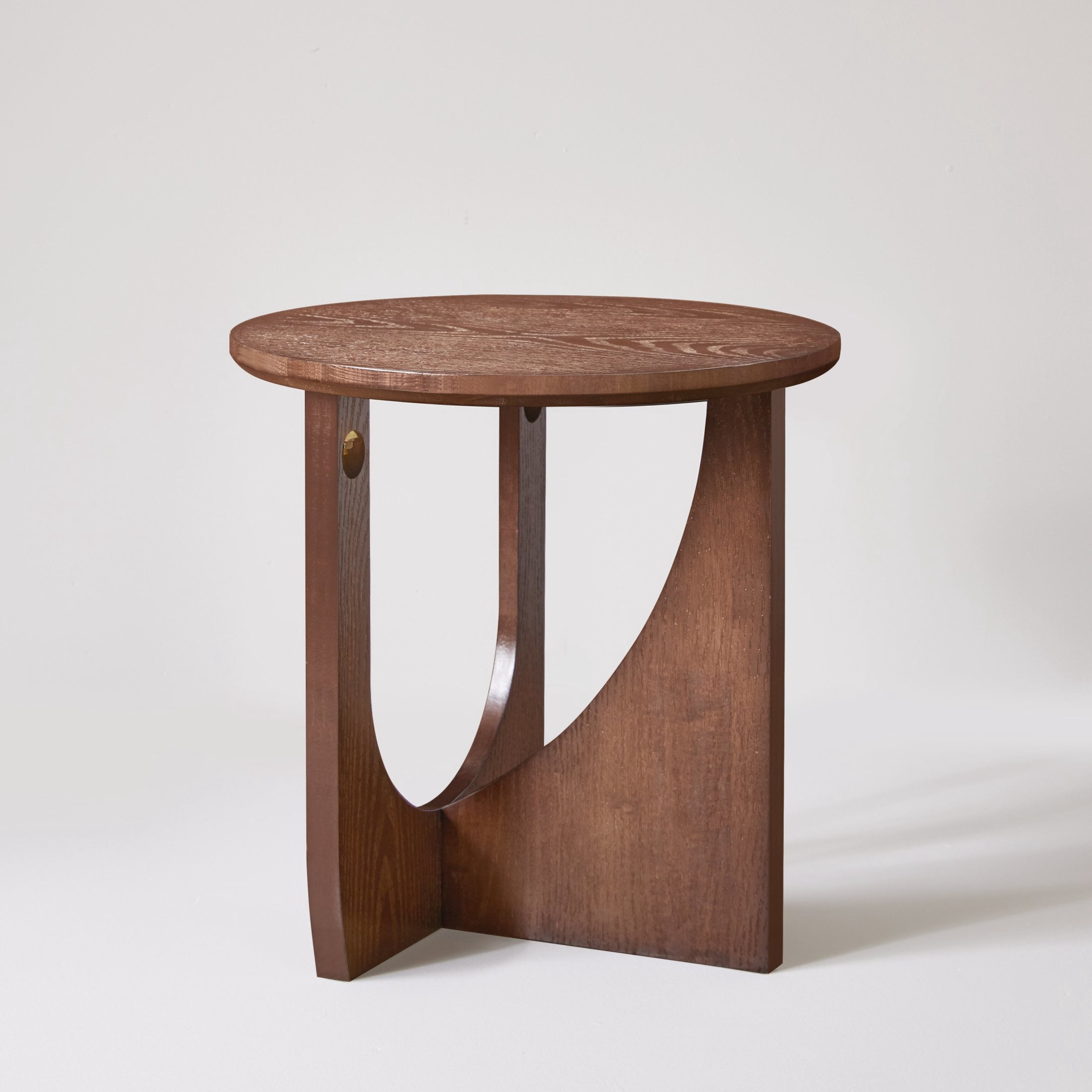 Noble House 19.68" Round End Table, Rubberwood Accent Side Table for Living Room, Walnut