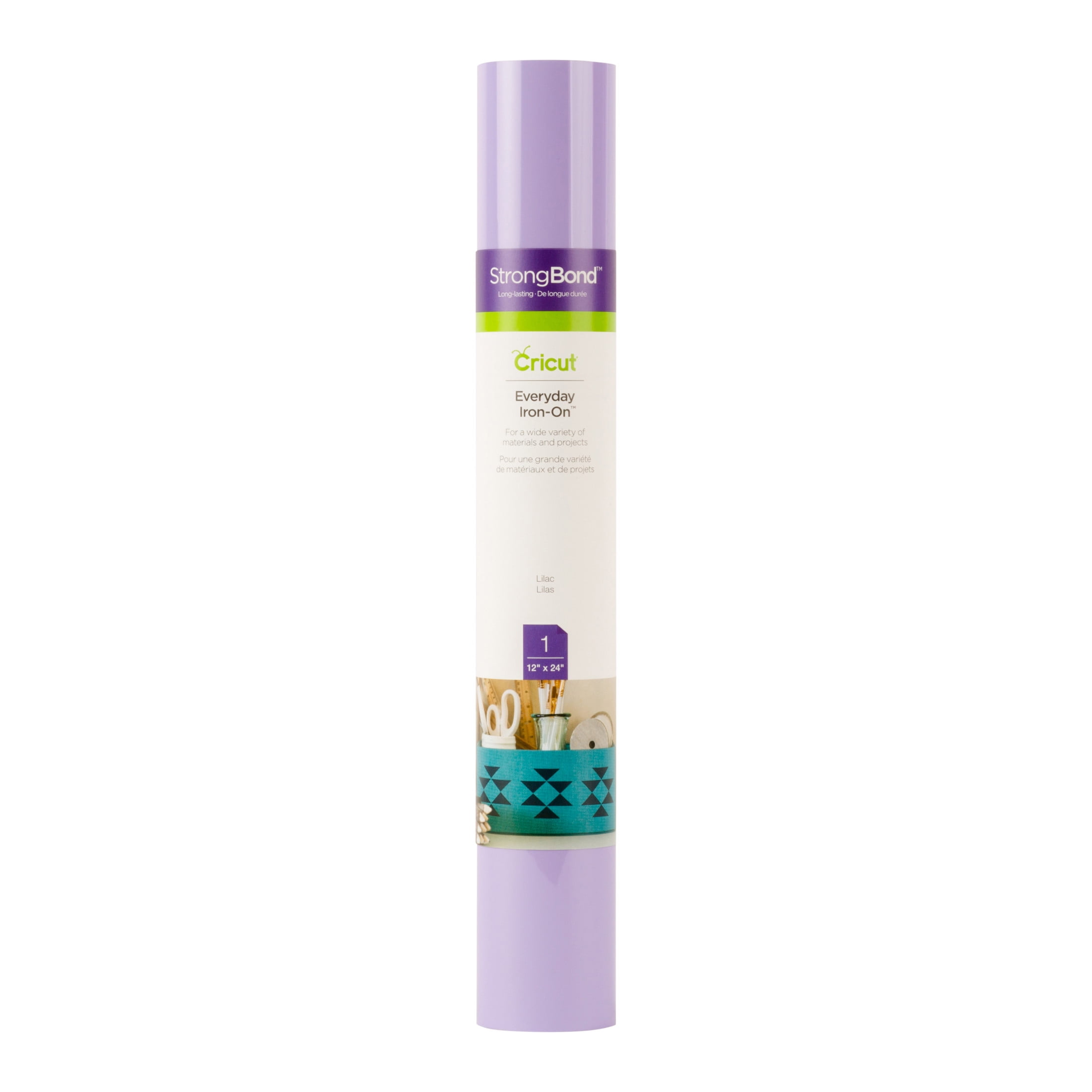 (2 pack) Cricut Everyday Iron-On Vinyl, Lilac, 12" x 24" Roll