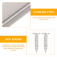 thumbnail image 2 of LEEYNEER6pcs Deadbolt Strike Plate for Door Stainless Steel Silver Reinforcement 4.5x2.3 Inches, 2 of 8