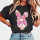 thumbnail image 4 of Tops de Manga Corta de Verano para las Mujeres Imprimir Blusa de Cuello Redondo, Moda Ligera de Poliéster Spandex, 4 of 5