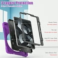 thumbnail image 3 of Allytechgroup Shockproof Case for Apple iPad Pro 11 Inch Case M4 2024, Kickstand Hand Strap Shoulder Strap Rugged Case Kids Friendly Bumper Shockproof Case for iPad Pro 11" 2024,Purple, 3 of 9