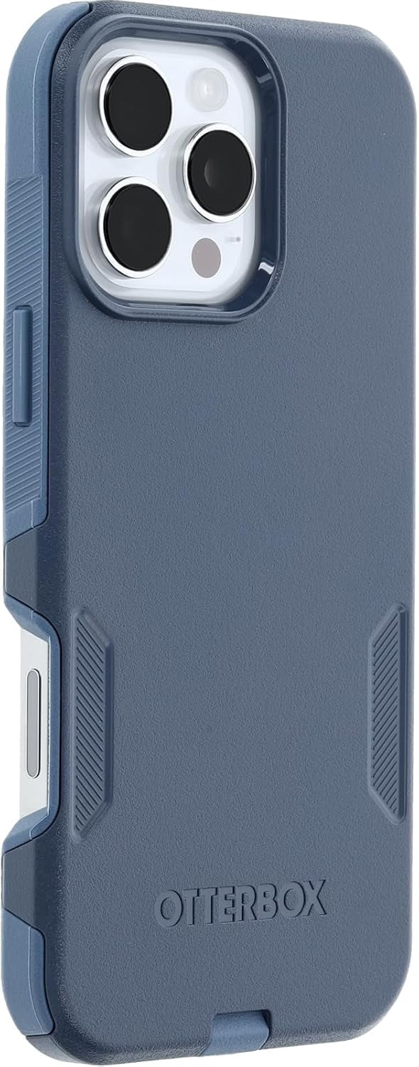 OtterBox iPhone 16 Pro Max (Only) - Commuter Series MagSafe Case - Baby Blue Jeans (Blue) - Built-in Magnets - Slim & Tough - Pocket-Friendly - with Port Protection - Non-Retail Packaging